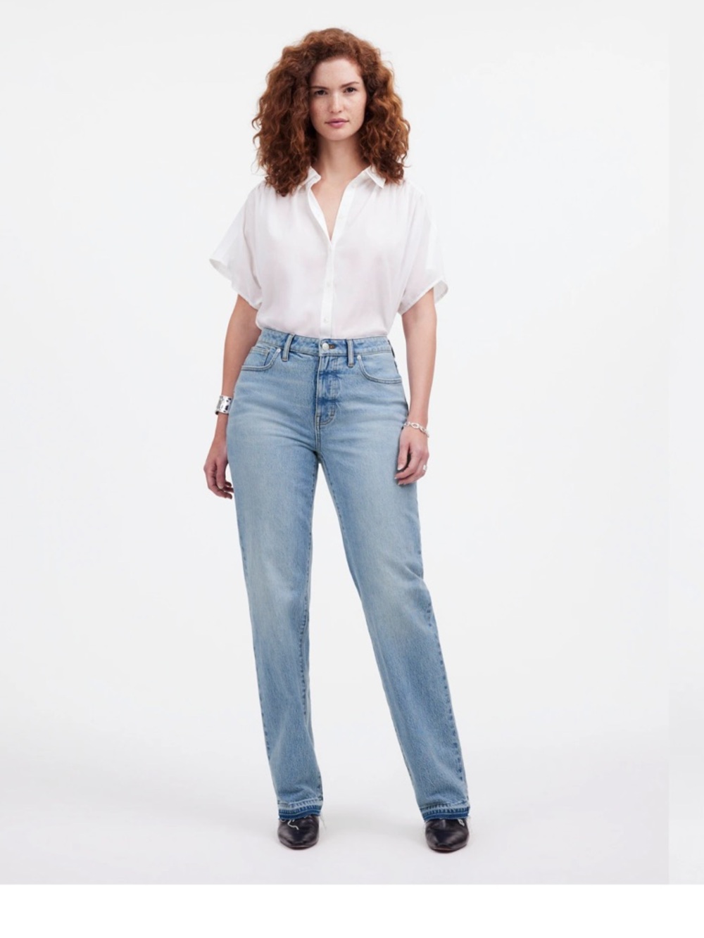 Madewell The Petite Curvy '90s Straight Mid-Rise Jean in Barbosa Wash NWT